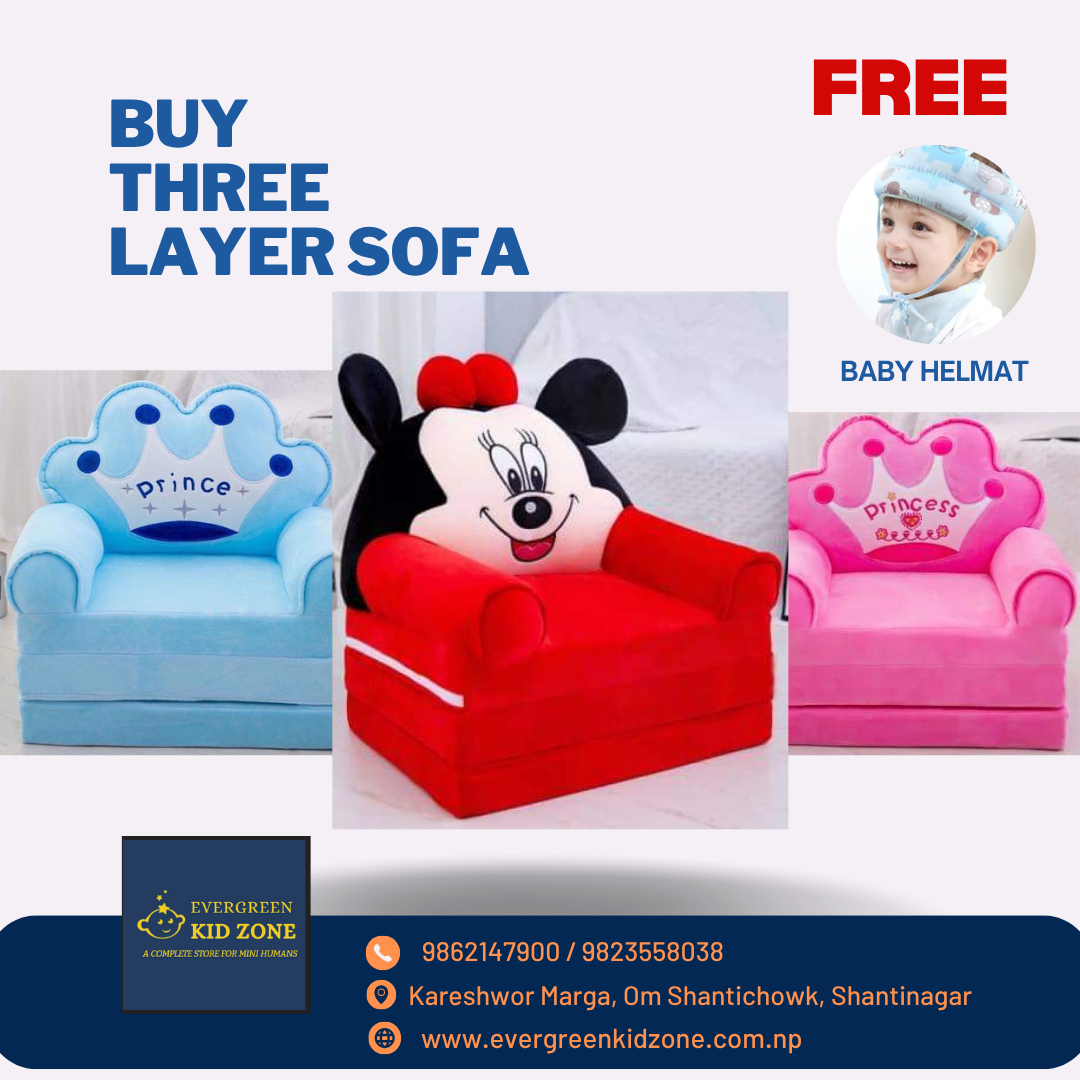 Princess Baby Sofa Cum Bed In Purple Color main image 0